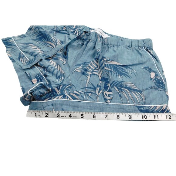 Desmond & Dempsey Cotton Voile Pajama Shorts – Size S – Tropical Toucan Print - Picture 4 of 9